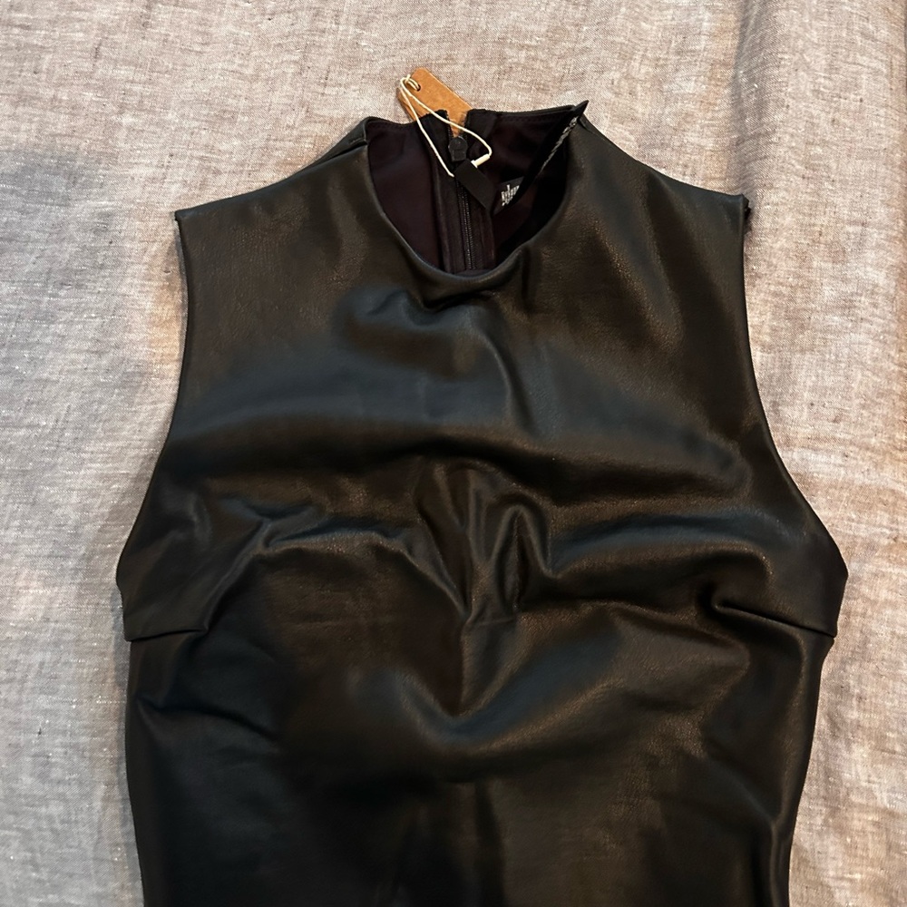 Skims Faux leather crop top